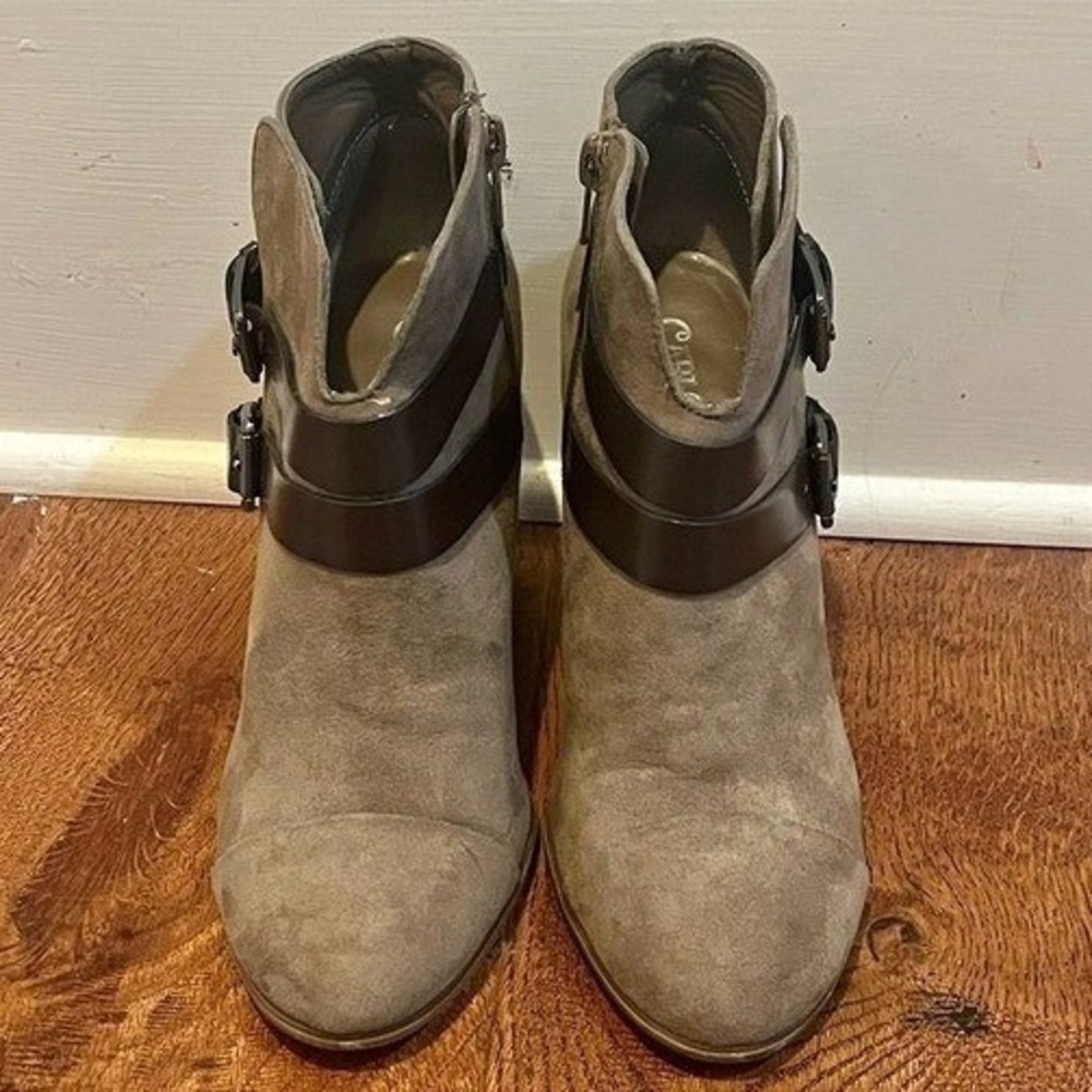 Carlos by Carlos Santana Ankle Boots Women 7.5 Brown Hadley Harness Western Boho - Picture 5 of 10